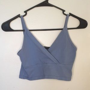 Brandy Melville blue cropped tank top